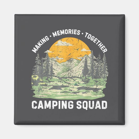 Retro Family Camng Crew Est 2025 Camper Camp Camng マグネット (正面)