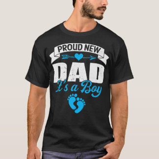 Retro Family Proud New Dad It's A Boy Gender Revea Tシャツ