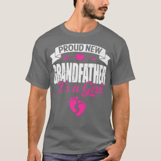 Retro Family Proud New Grandfather It's A Girl Gen Tシャツ