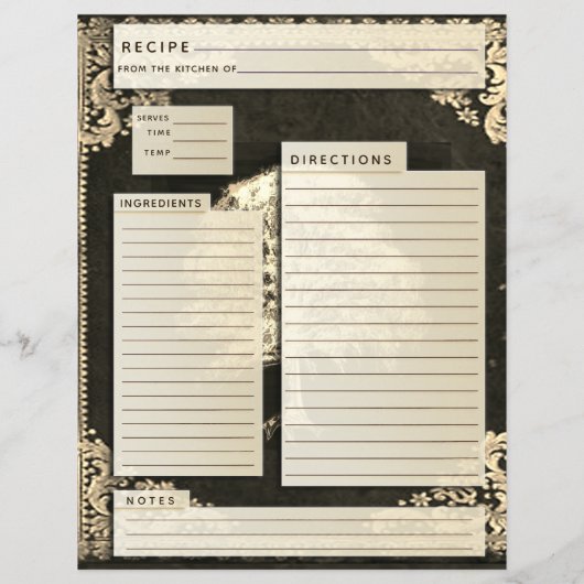 Retro Family Recipe Insert (裏面)