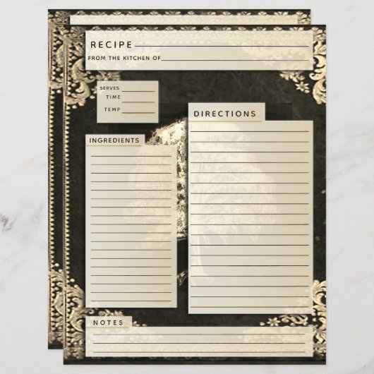 Retro Family Recipe Insert (正面/裏面)