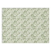 Retro Farmhouse Wildflower Large Scale Olive Green テーブルクロス (正面(横))