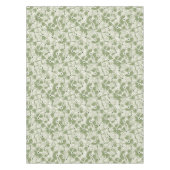 Retro Farmhouse Wildflower Large Scale Olive Green テーブルクロス (正面)