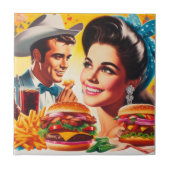 Retro Fast Food Couple タイル (正面)