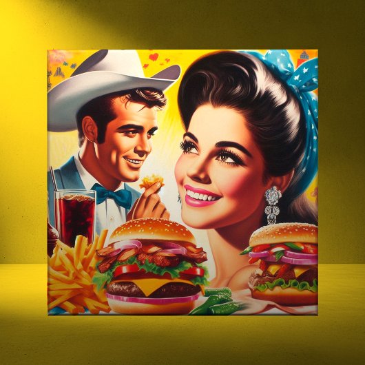 Retro Fast Food Couple タイル