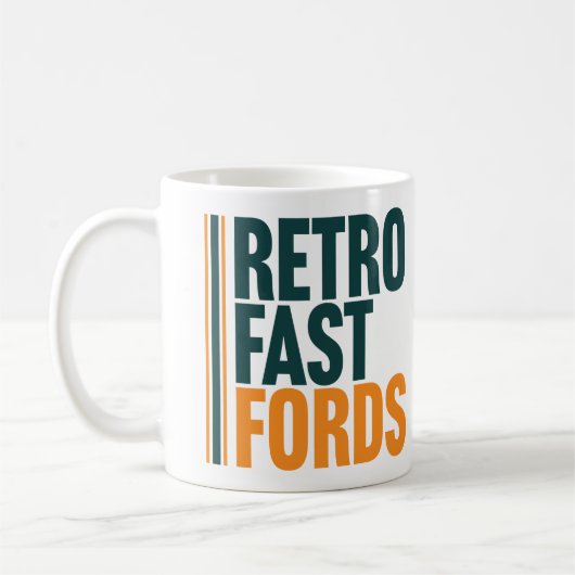 Retro Fast Fords Classic Mug コーヒーマグカップ (左)