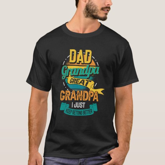 Retro Father's day saying for your Daddy and grand Tシャツ (正面)