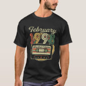 Retro February 1998 Cassette Tape 24Th Birthday De Tシャツ (正面)