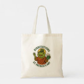 Retro "Feeling Hoppy" Frog Funny St. Patrick’s Day トートバッグ (裏面)