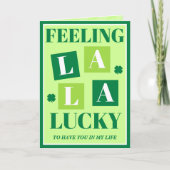 Retro Feeling La La Lucky St. Patrick's Day Card カード (正面)