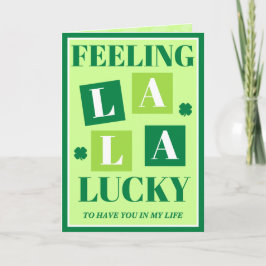 Retro Feeling La La Lucky St. Patrick's Day Card カード