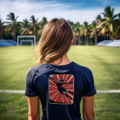 Retro Female Soccer Goalkeeper トライブレンドＴシャツ