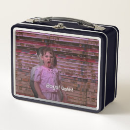 retro feminist aesthetic lunch box メタルランチボックス