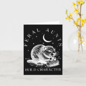 Retro Feral Aunts Build Character Funny New Aunt C カード (黄色い花)