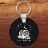 Retro Feral Aunts Build Character Funny New Aunt C キーホルダー (正面)