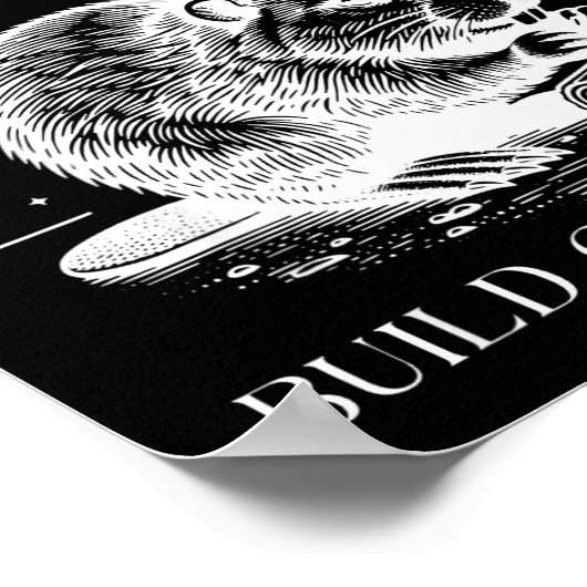 Retro Feral Aunts Build Character Funny New Aunt C ポスター (角)