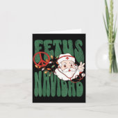 Retro Fetus Navidad Santa Claus Christmas Obgyn Nu カード (正面)