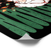 Retro Fetus Navidad Santa Claus Christmas Obgyn Nu ポスター (角)