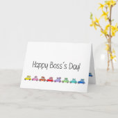 Retro Fiat 500´s Boss's Day カード (黄色い花)