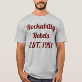 Retro fifties Rockabilly rebel Tシャツ (正面)