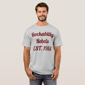 Retro fifties Rockabilly rebel Tシャツ (正面フル)