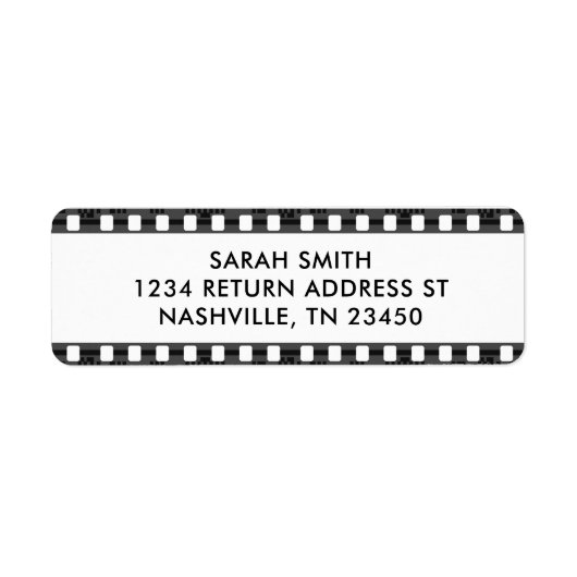 Retro Film Strip Address ラベル (正面)