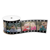 Retro Film Strip Custom Photo Birthday Gift Wrap サテンリボン (リール)