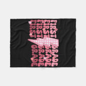 Retro First Grade Teacher Lightning Bolt First Day フリースブランケット (正面(横))