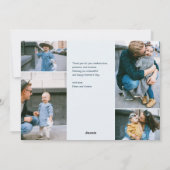 Retro First Mothers Day 12 Photo Collage Blue シーズンカード (裏面)