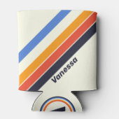 Retro five Stripes with Name 缶クーラー (裏面)