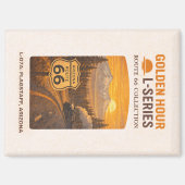 Retro Flagstaff Arizona Route 66 Landmark Art マグネット (正面)