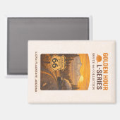 Retro Flagstaff Arizona Route 66 Landmark Art マグネット (正面/裏面)