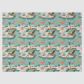 Retro Flamingo Poolside Summer Pattern (1) 薄葉紙 (正面)