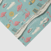 Retro Flamingo Poolside Summer Pattern (5) 薄葉紙 (詳細)