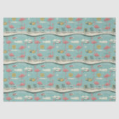 Retro Flamingo Poolside Summer Pattern (5) 薄葉紙 (正面)