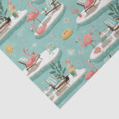 Retro Flamingo Poolside Summer Pattern (6) 薄葉紙 (詳細)
