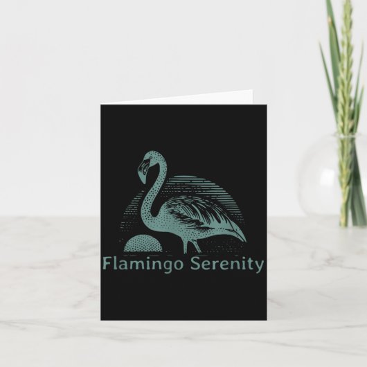 Retro Flamingo Sunset Funny 70s 80s 90s Men Women  カード (正面)