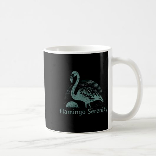 Retro Flamingo Sunset Funny 70s 80s 90s Men Women  コーヒーマグカップ (右)