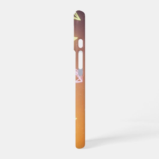 Retro Floating Cliffs Pixel Art iPhone 16ケース (左側面)