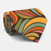 Retro Floral Art Nouveau Pattern Décor ネクタイ (ロール)