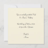 Retro Floral BOHO Wedding Invitation 招待状 (裏面)