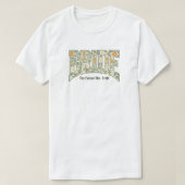 Retro Floral BRIDE Engagement Bach Party Tシャツ (デザイン正面)
