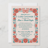 Retro Floral Card Shower by Mail Anniversary 招待状 (正面)