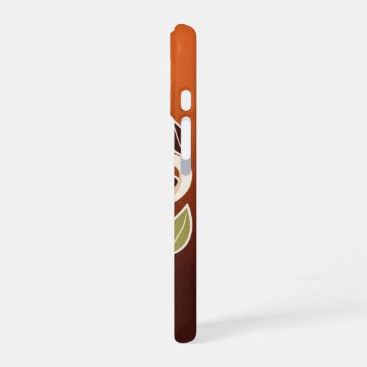 Retro Floral Coffee Cup iPhone 16ケース (左側面)