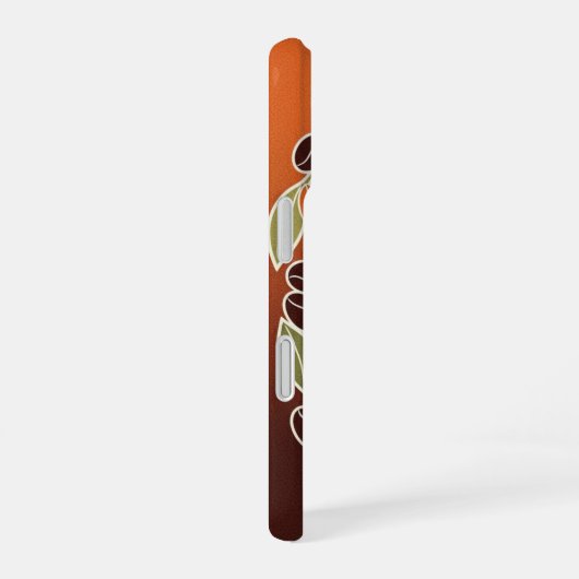 Retro Floral Coffee Cup iPhone 16ケース (右側面)