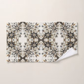Retro Floral Diamond Mid Century Modern バスタオルセット (ハンドタオル)