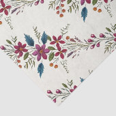 Retro Floral Folk Christmas 薄葉紙 (詳細)