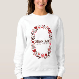 Retro Floral Heart Valentine Custom Grandma Mom スウェットシャツ