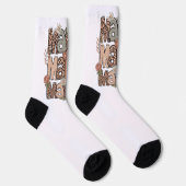 Retro Floral “Mama” Socks – Cute Gift for Moms ソックス (右)