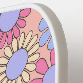 Retro Floral Monogram Pickleball Paddle  ピックルボールラケット (左詳細)